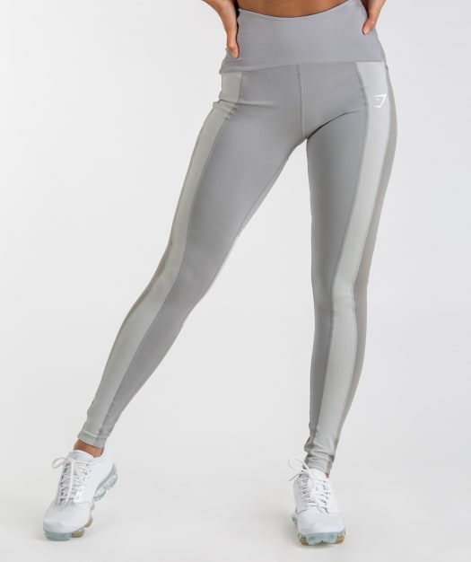 Gymshark Tonal Block Leggings - Light Grey