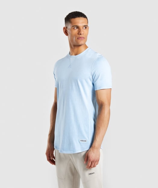 Gymshark Laundered T-Shirt - Light Blue
