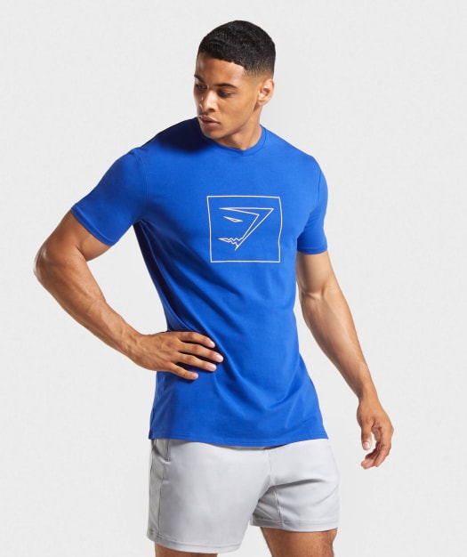 Gymshark Outline T-Shirt - Blue