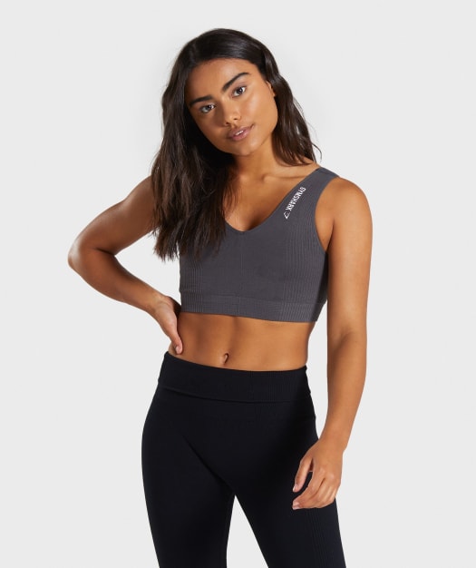 Gymshark Power Down Sports Bra - Charcoal