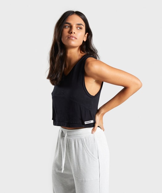 Gymshark Relaxed Crop Top - Black