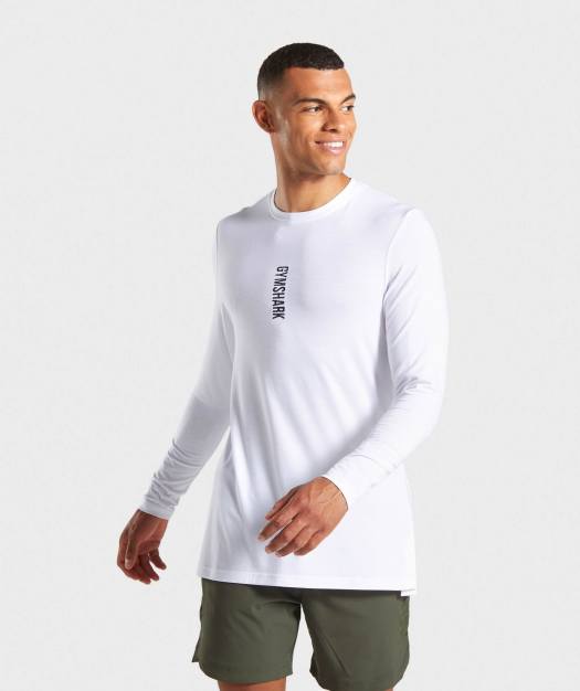 Gymshark Shadow Long Sleeve T-Shirt - White