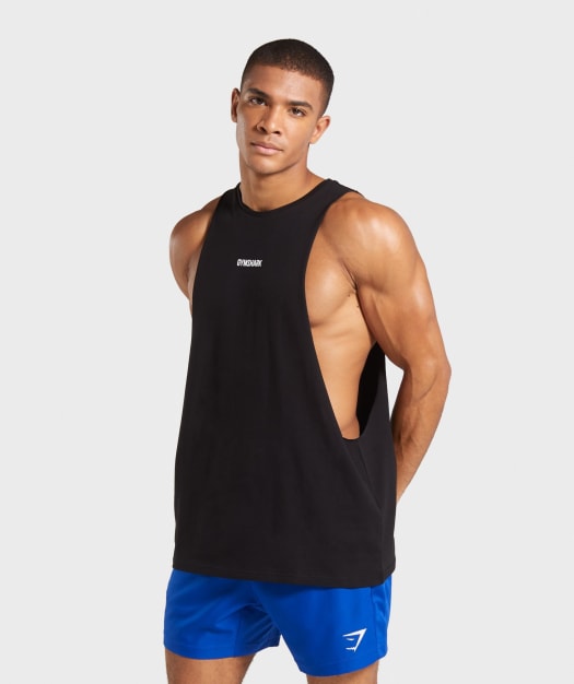 Gymshark TPT Loose Drop Arm Tank - Black