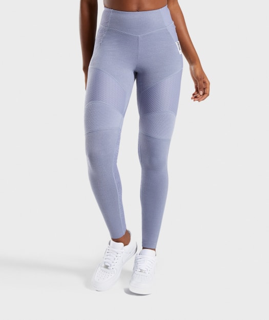 Gymshark True Texture Leggings - Steel Blue