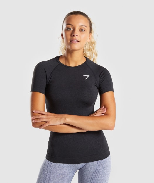 Gymshark Vital Seamless T-Shirt - Black Marl