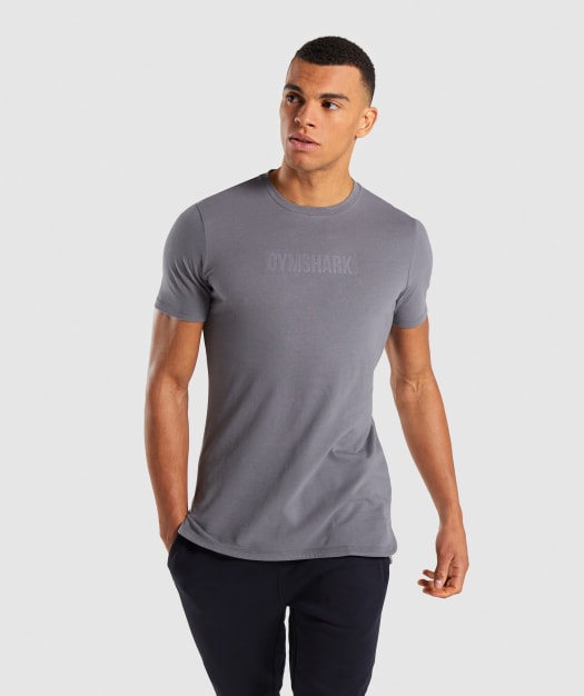 Gymshark Stamped Logo T-Shirt - Smokey Grey
