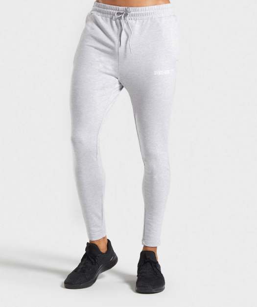 Gymshark Tapered Bottoms - Light Grey Marl