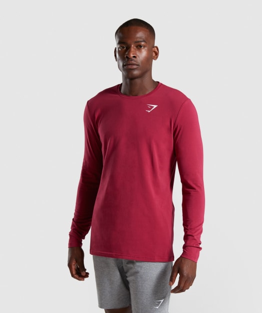 Gymshark Critical Long Sleeve T-Shirt - Claret
