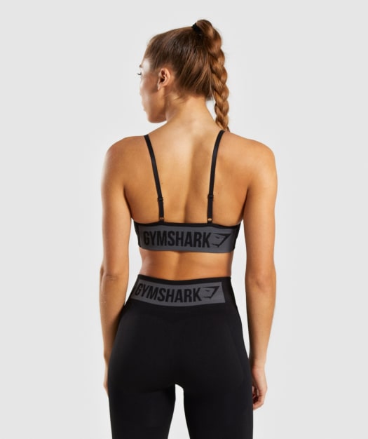 Gymshark Flex Strappy Sports Bra - Black/Charcoal