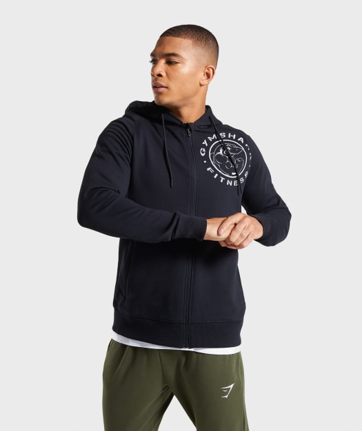 Gymshark Legacy Plus Zip Hoodie - Black
