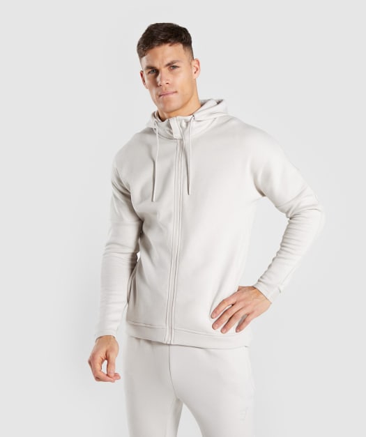 Gymshark Orbit Zip Hoodie - Light Grey