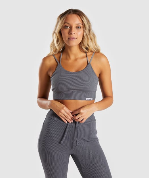 Gymshark Slounge Bralette - Charcoal Marl