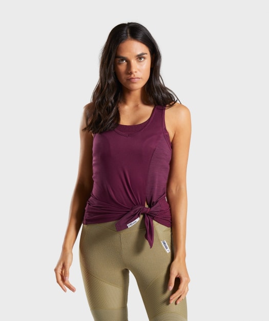 Gymshark True Texture Vest - Dark Ruby