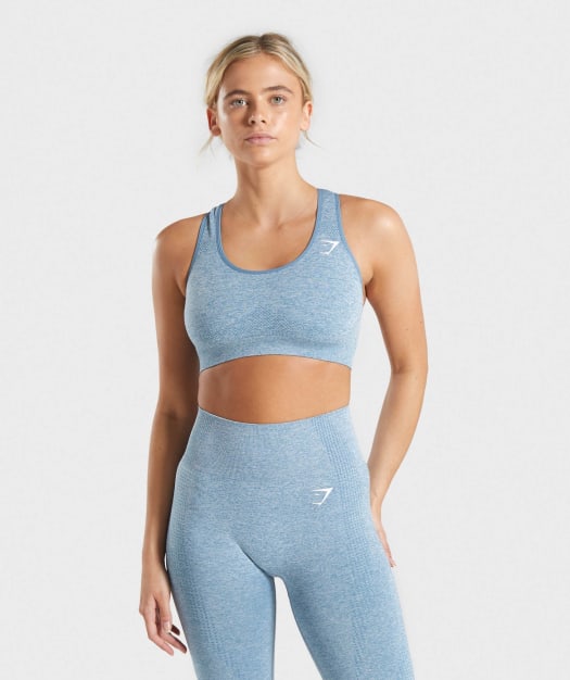 Gymshark Vital Seamless Sports Bra - Teal Marl