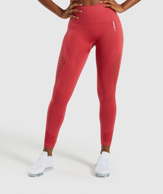 Gymshark Energy+ Seamless Leggings - Red