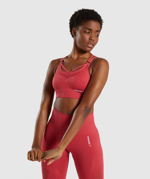 Gymshark Energy+ Seamless Sports Bra - Red