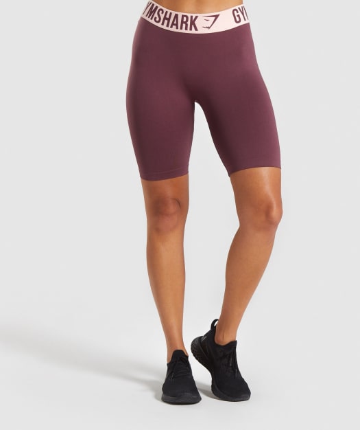 Gymshark Fit Cycling Shorts - Berry Red/Pink