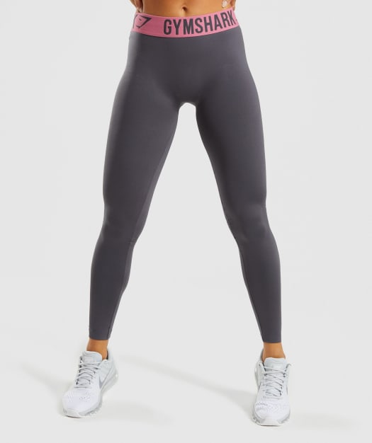 Gymshark Fit Leggings - Charcoal/Dusky Pink