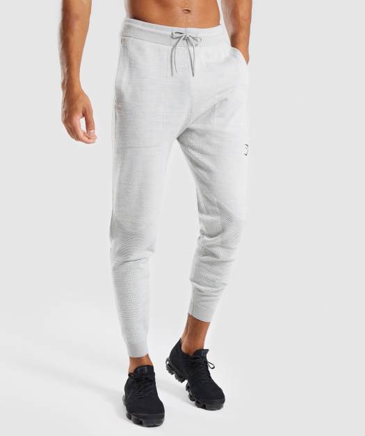 Gymshark Pinnacle Knit Joggers - Light Grey Marl