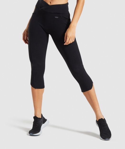 Gymshark Poise Cropped Leggings - Black