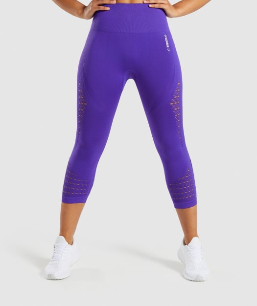 Gymshark Energy+ Seamless Cropped Leggings - Indigo