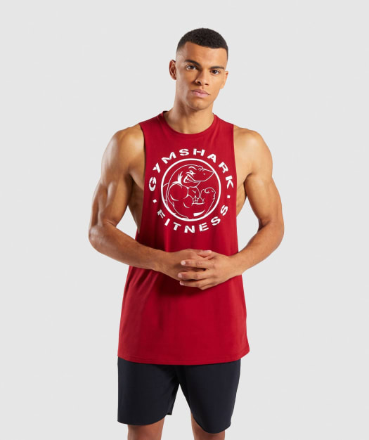 Gymshark Legacy Drop Armhole Tank - Full Red