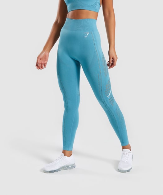 Gymshark Flawless Knit Tights - Teal