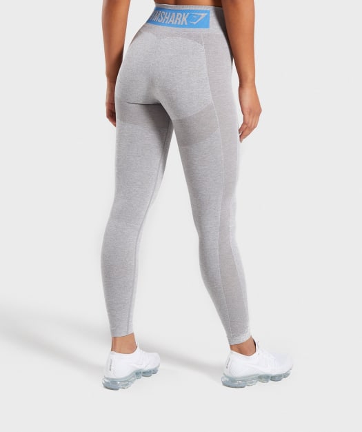 Gymshark Flex High Waisted Leggings - Light Grey/Blue
