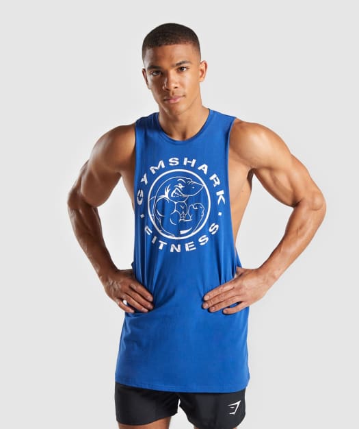 Gymshark Legacy Drop Armhole Tank - Blue