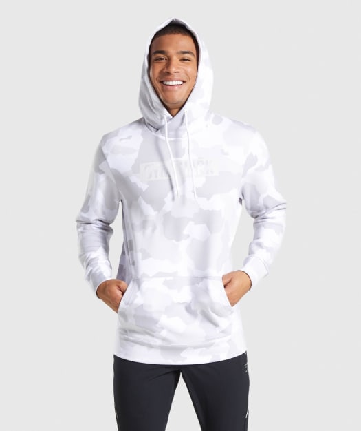 Gymshark Camo Hoodie - White