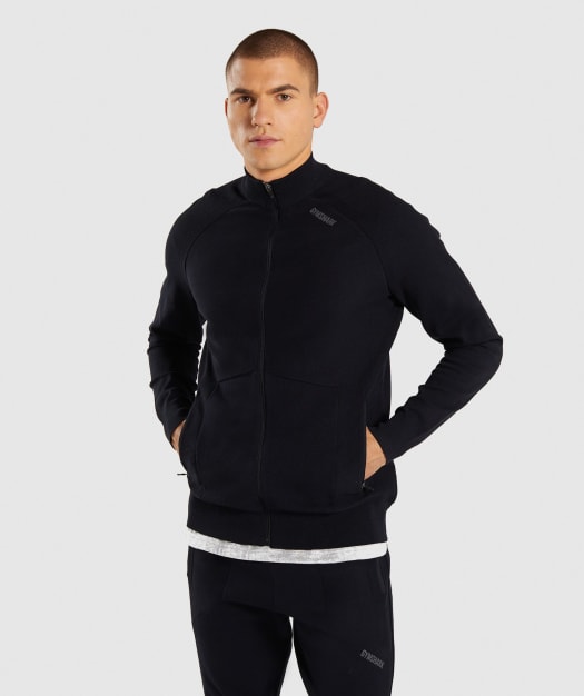 Gymshark True Knit Zip Up - Black