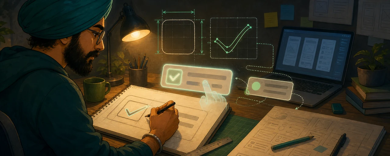 Checkbox design — unchecked and checked