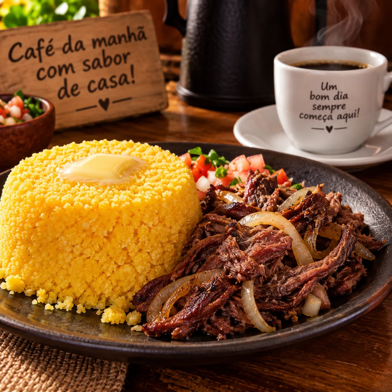 Café da manhã . A partir