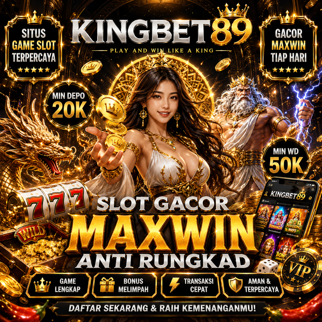 KINGBET89 | Situs Resmi Games Slot Online Gacor Malam ini Rekomendasi KING89