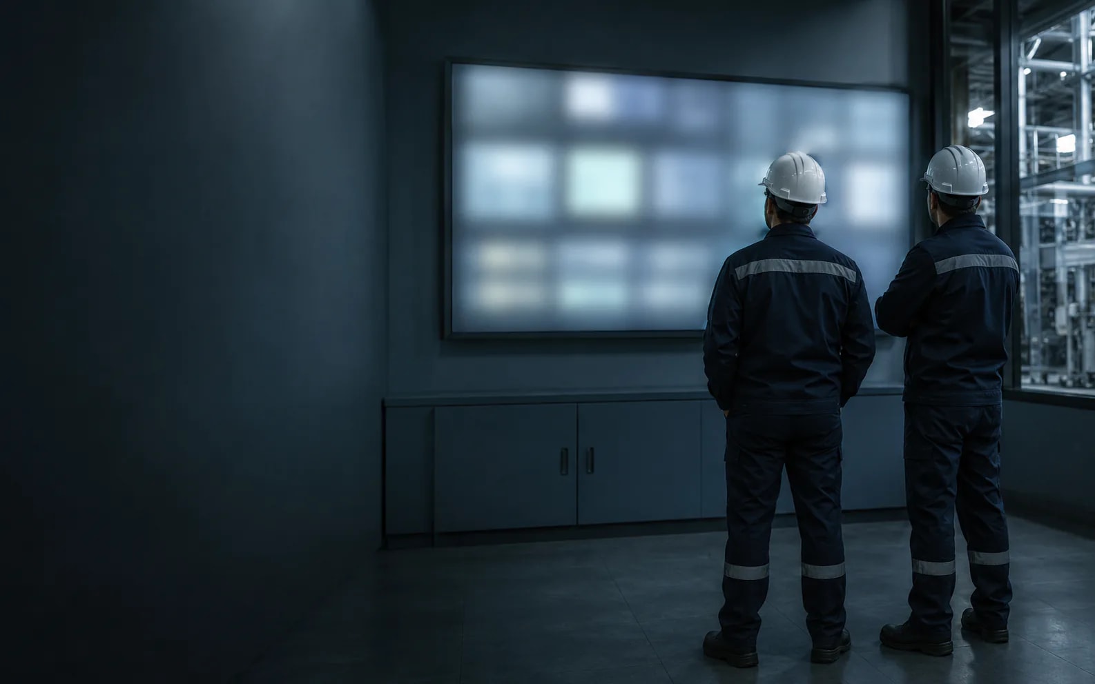 Operators watching live equipment status come online