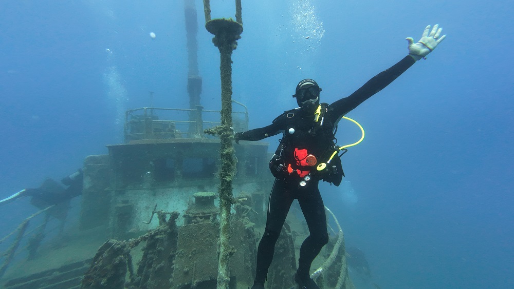 Zenobia underwater