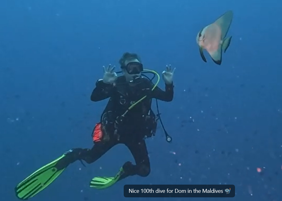 Dom's 100th dive