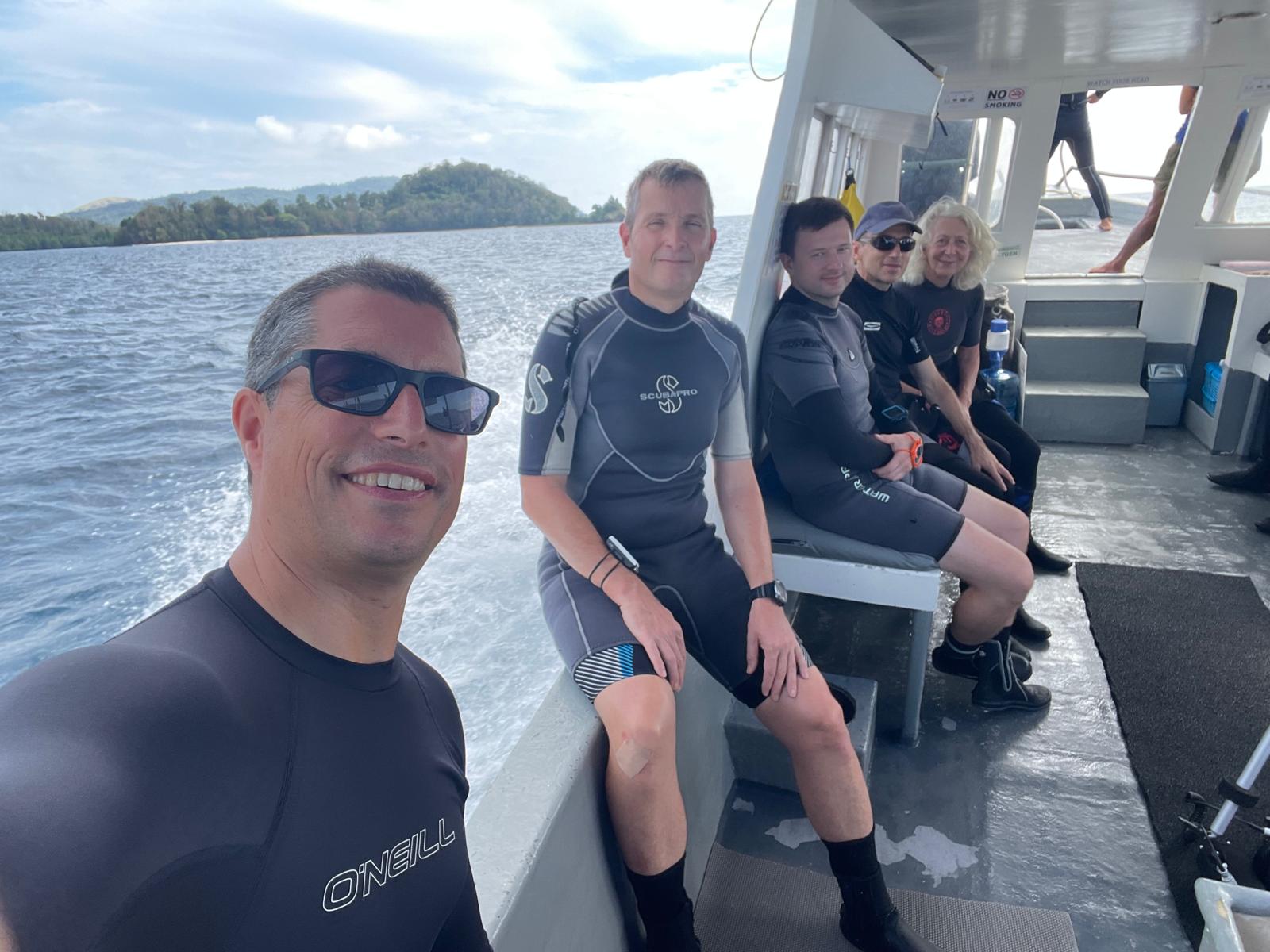 On the boat