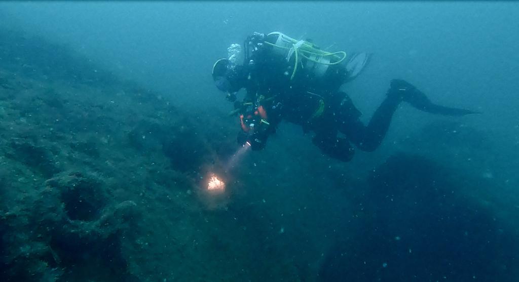 Diver on the wreck