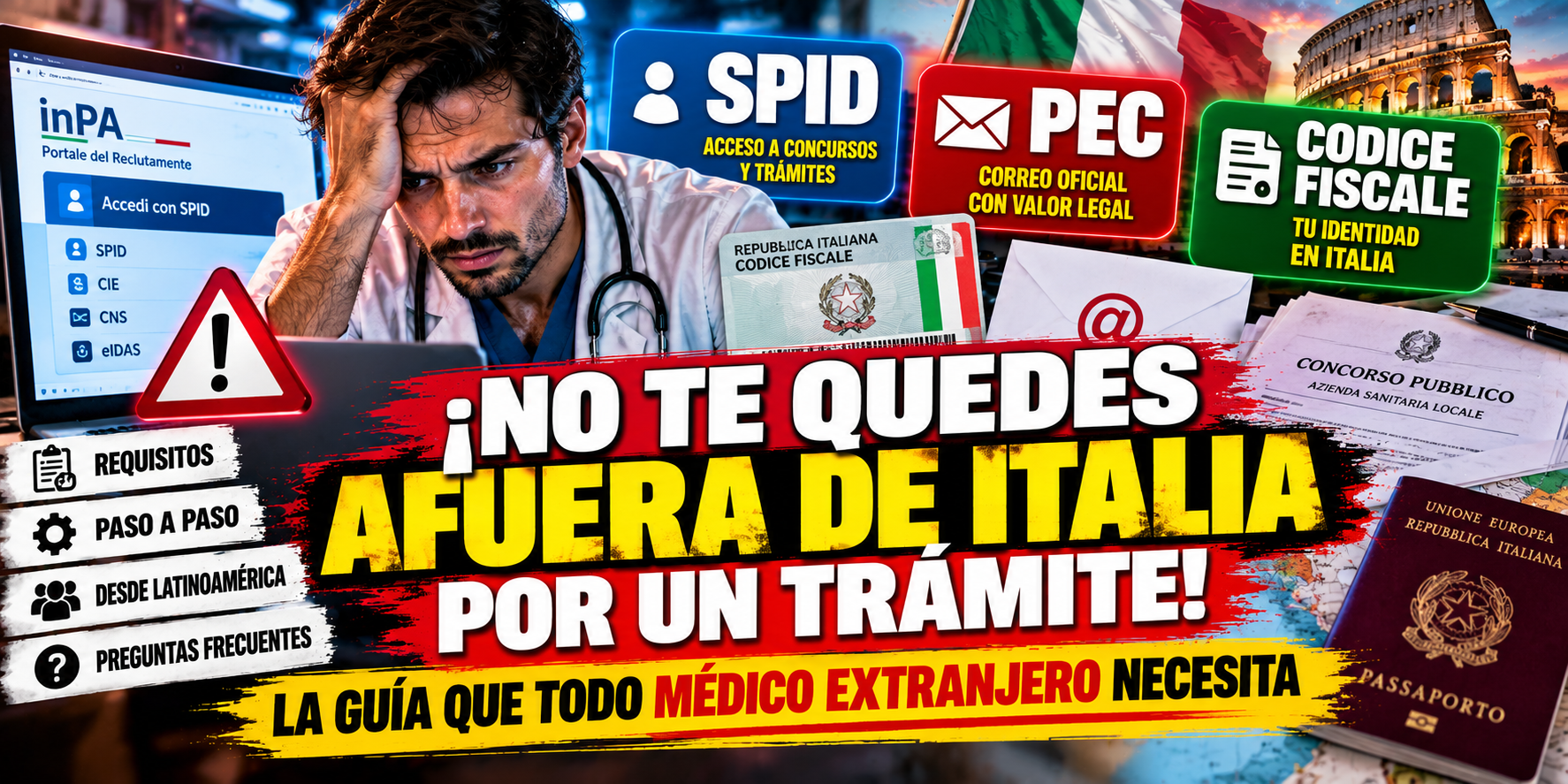 SPID para extranjeros: el trámite que puede dejarte afuera de un concurso en Italia (y casi nadie lo explica)