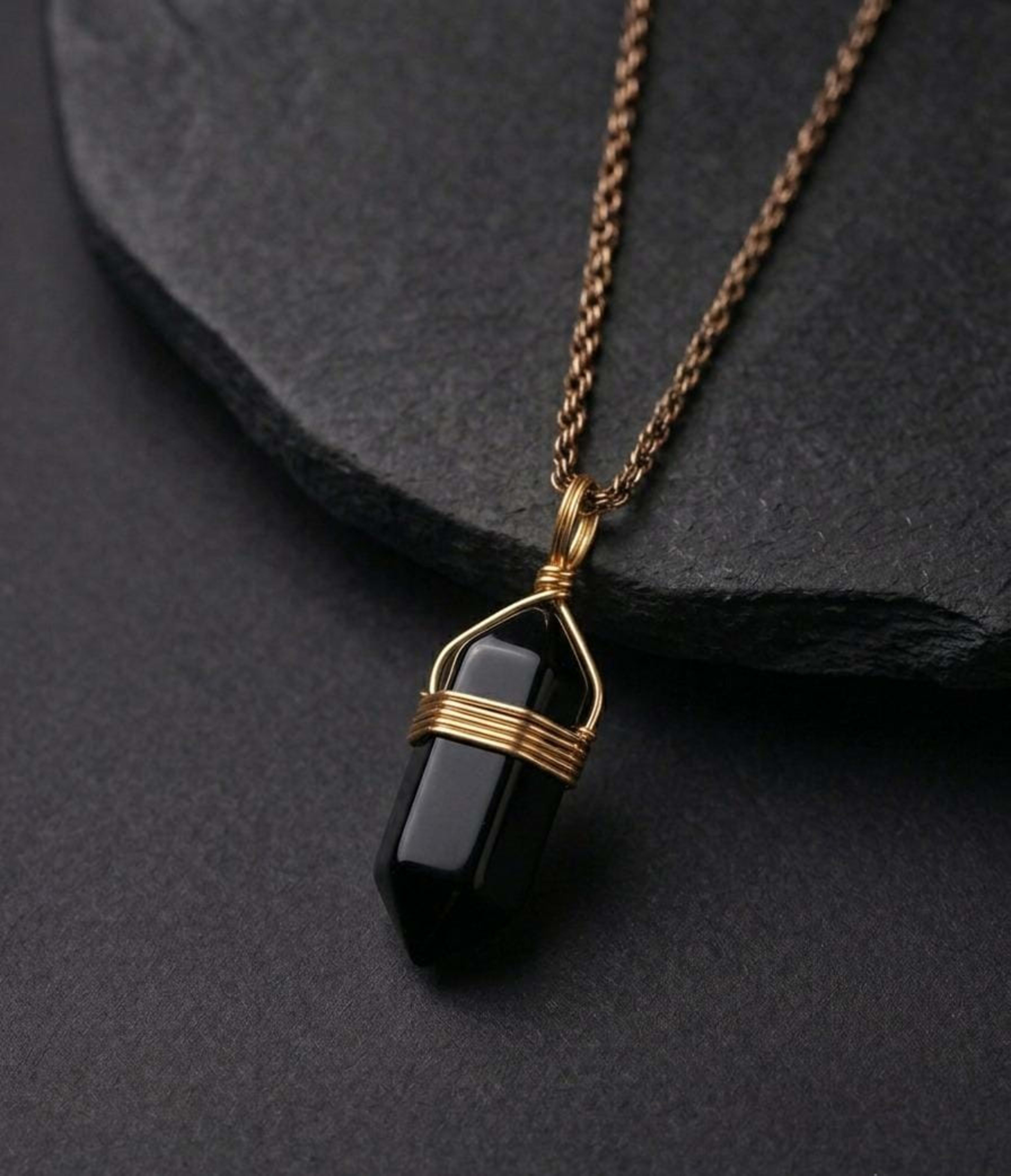 Natural Black Tourmaline Pendant
