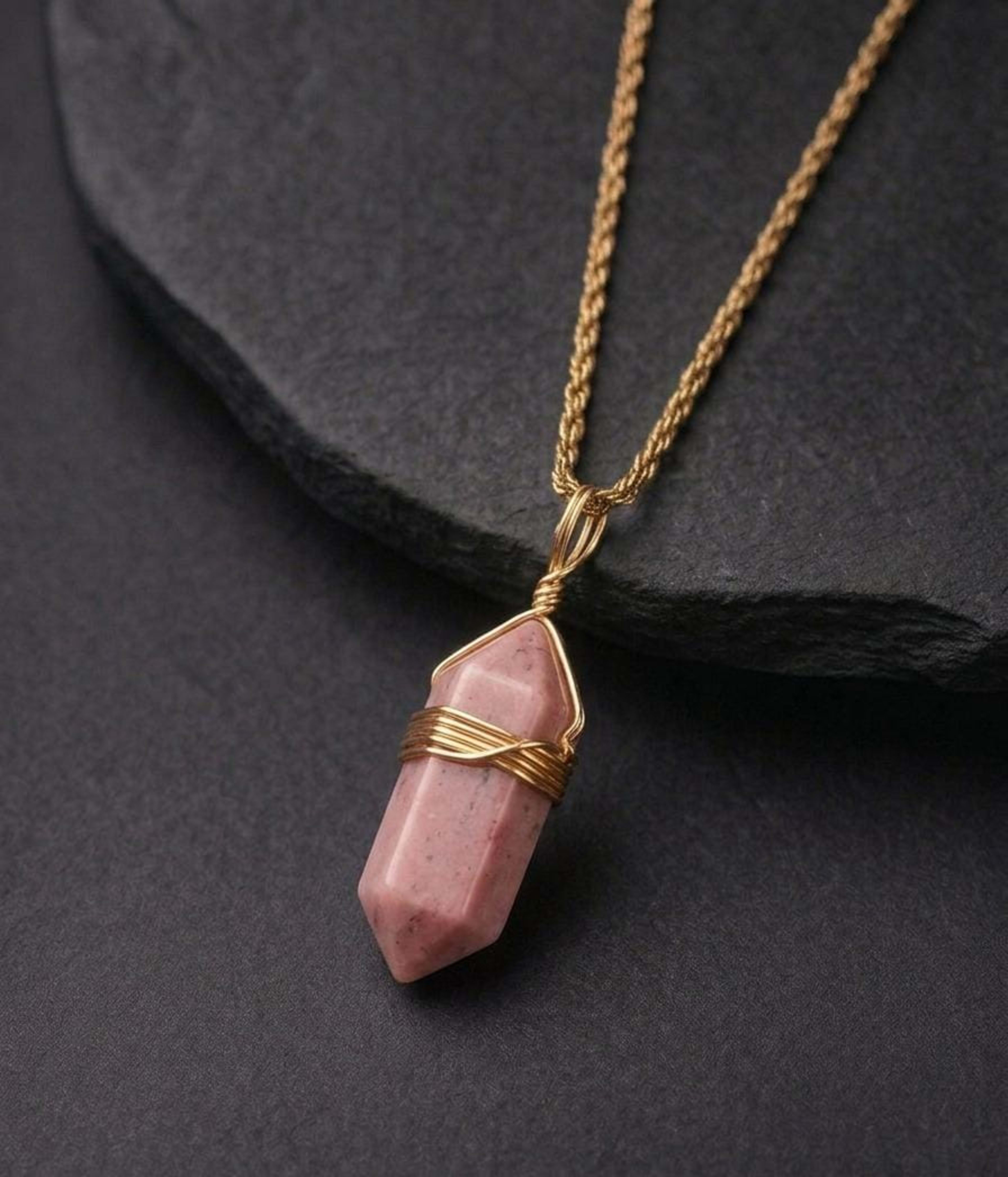 Natural Rose Quartz Pendant