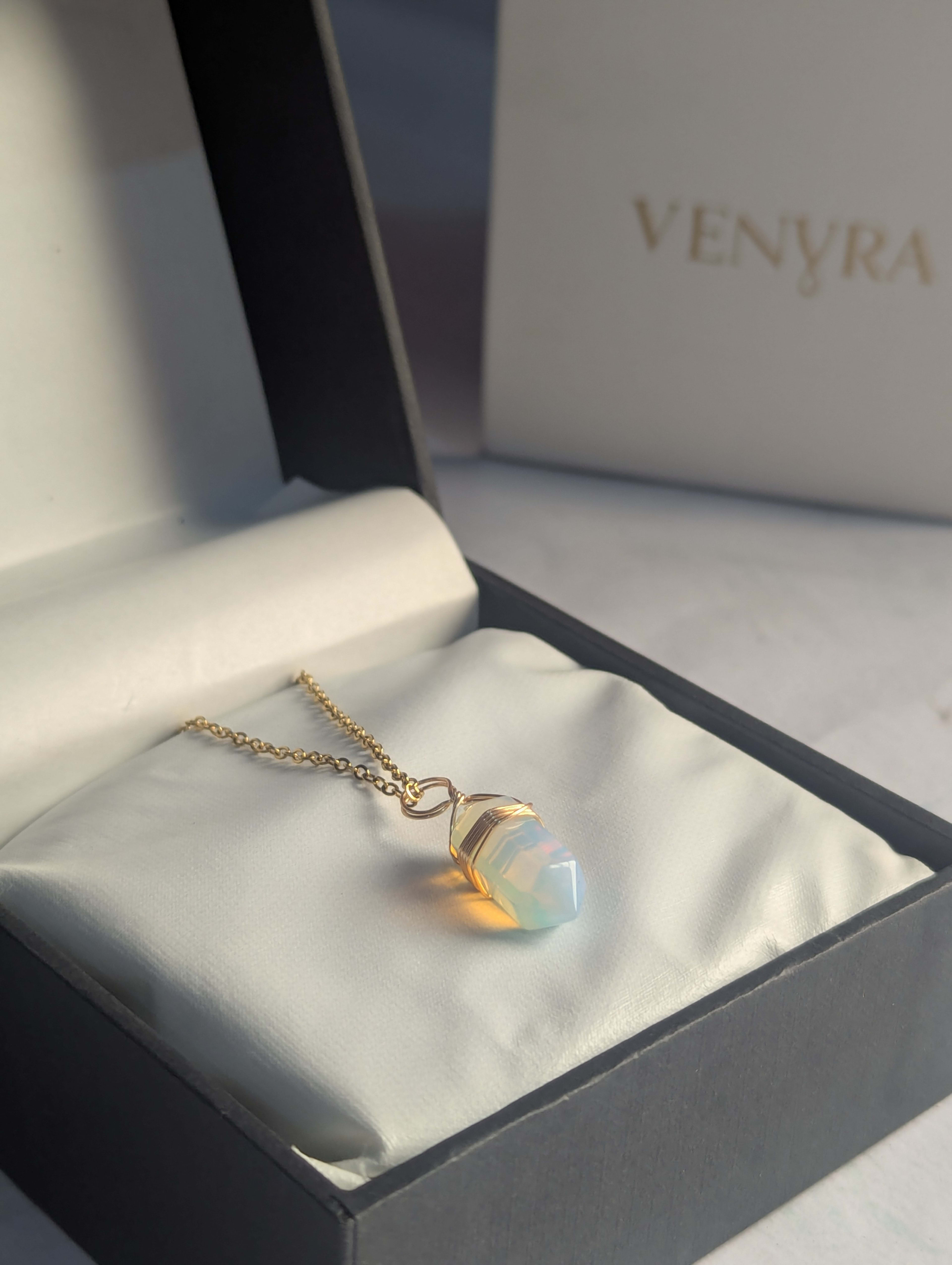 Ethereal Blue Pendant - Hexagonal view 2