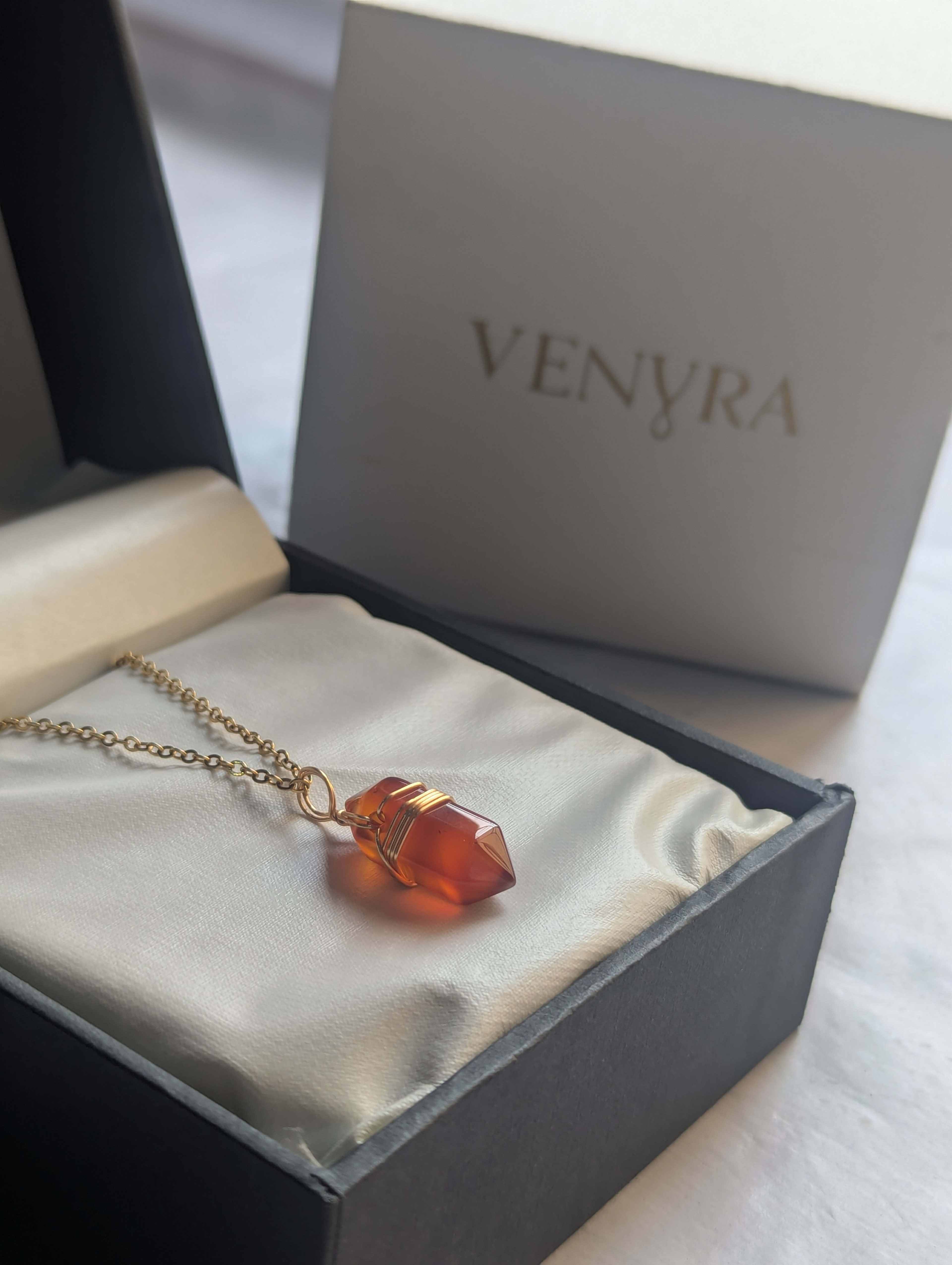 Carnelian Pendant - Hexagonal view 2