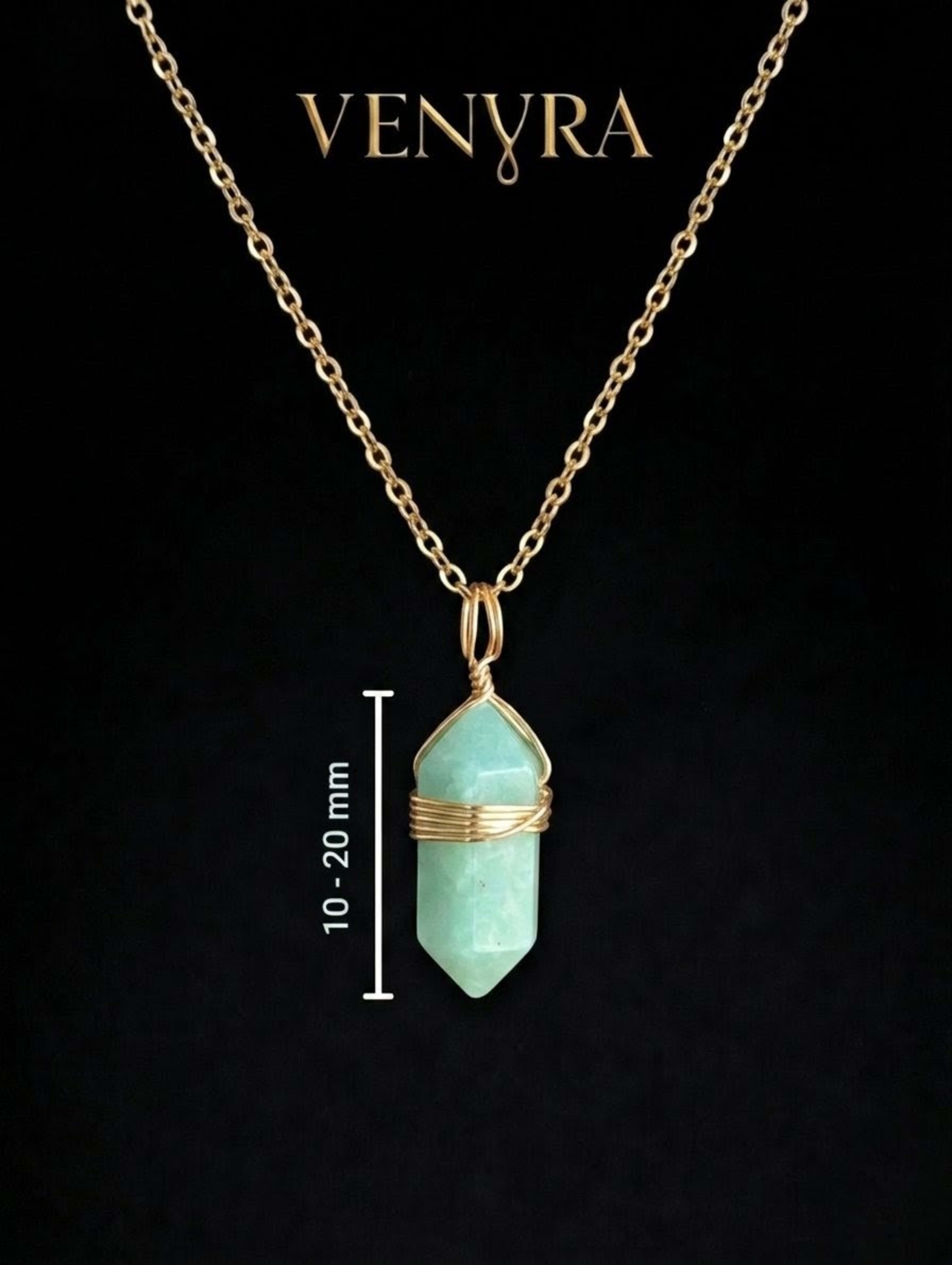 Amazonite Pendant - Hexagonal view 3
