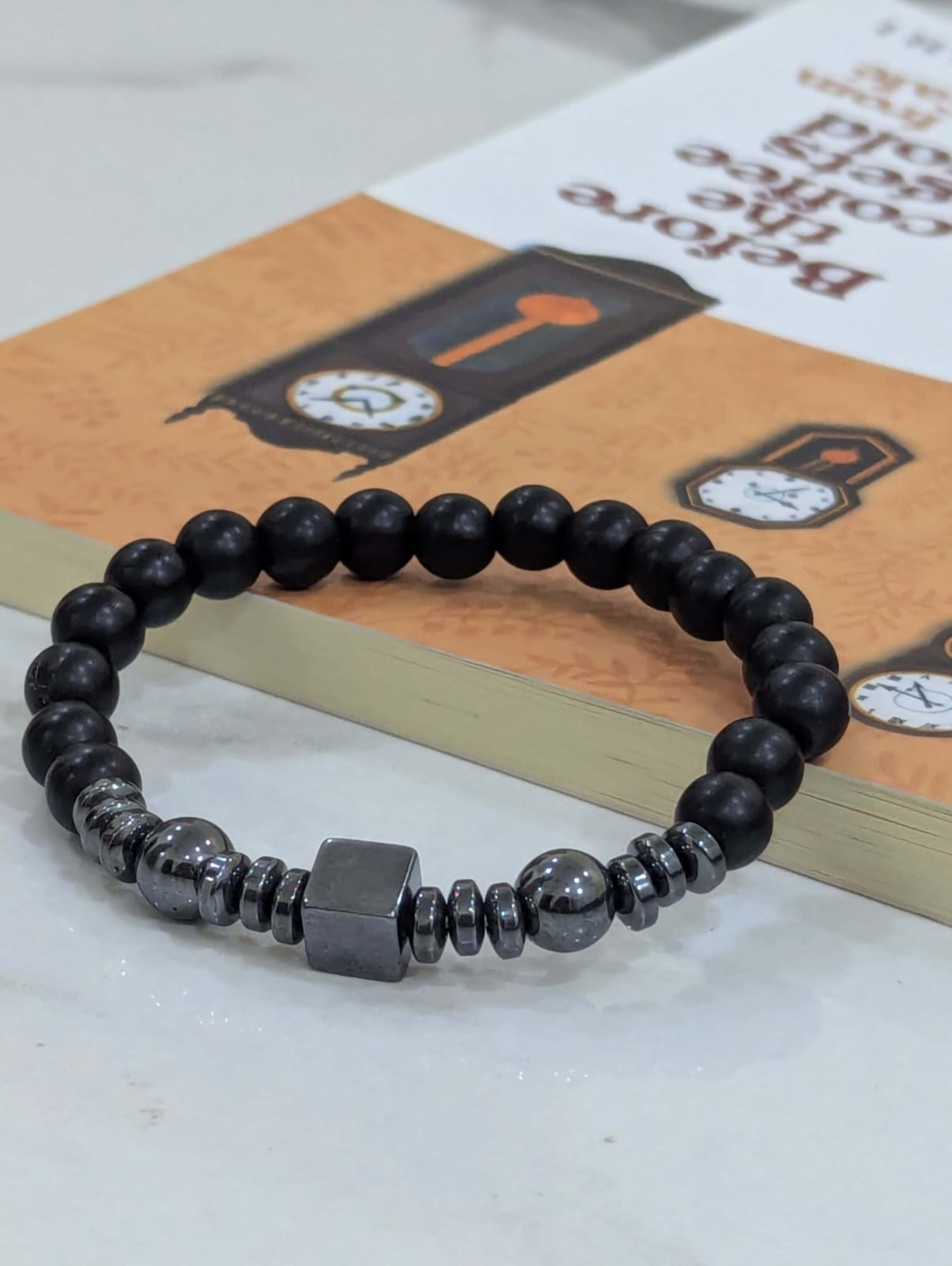 Matte Onyx & Hematite Bracelet view 2