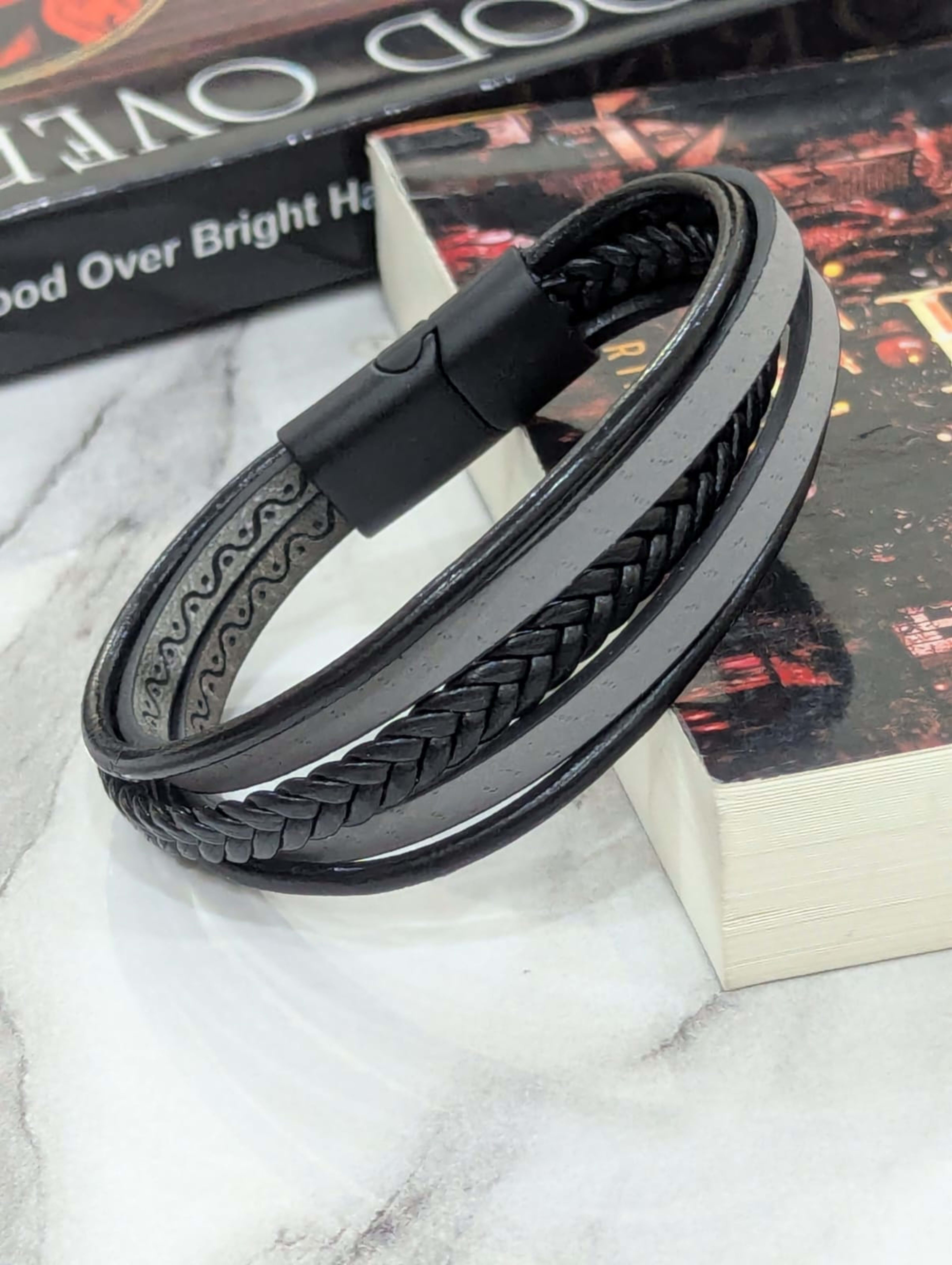 Braided Leather Bracelet view 2