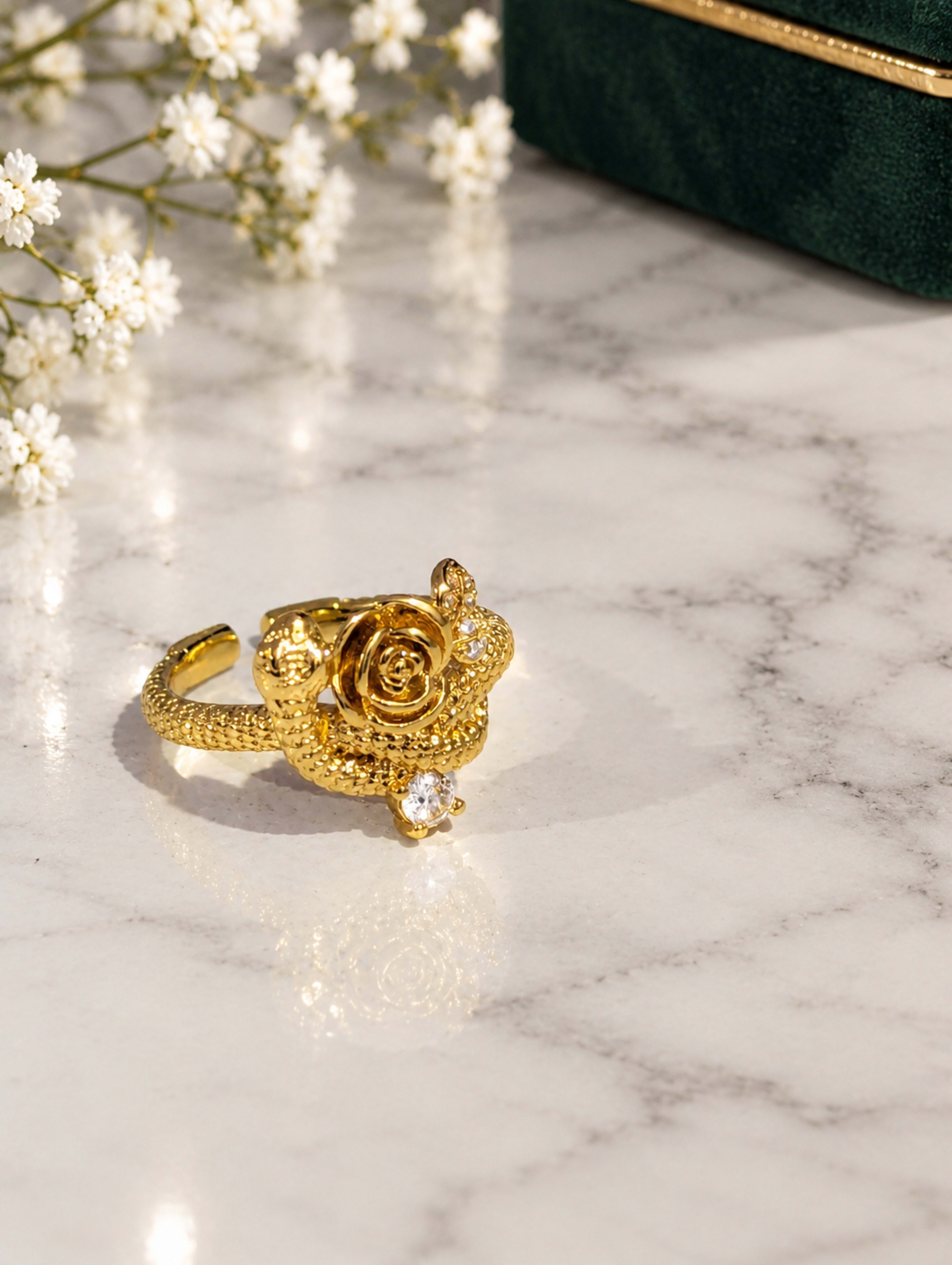 Rose Garden Set — Rose Quartz & Ring view 3