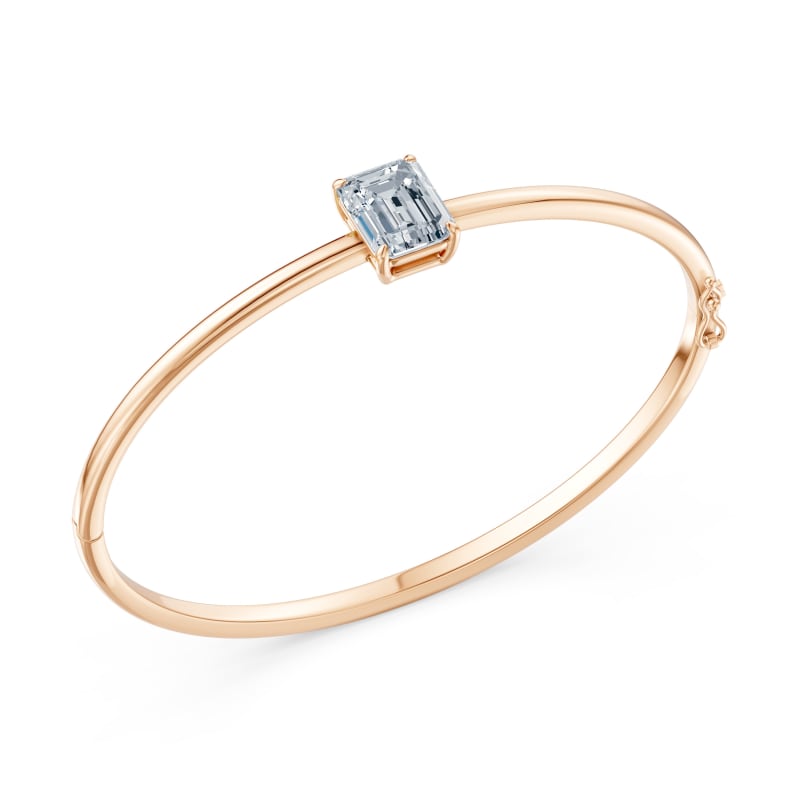 Emerald Solitaire Bangle