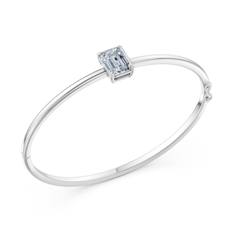 Emerald Solitaire Bangle